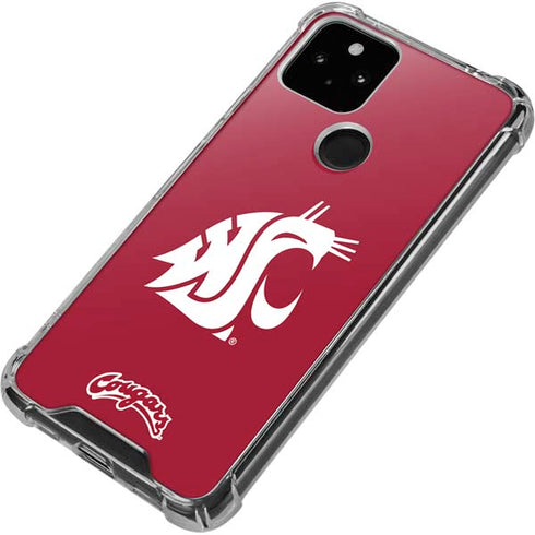 Washington State University Cougars Logo Google Pixel 5 Clear Case